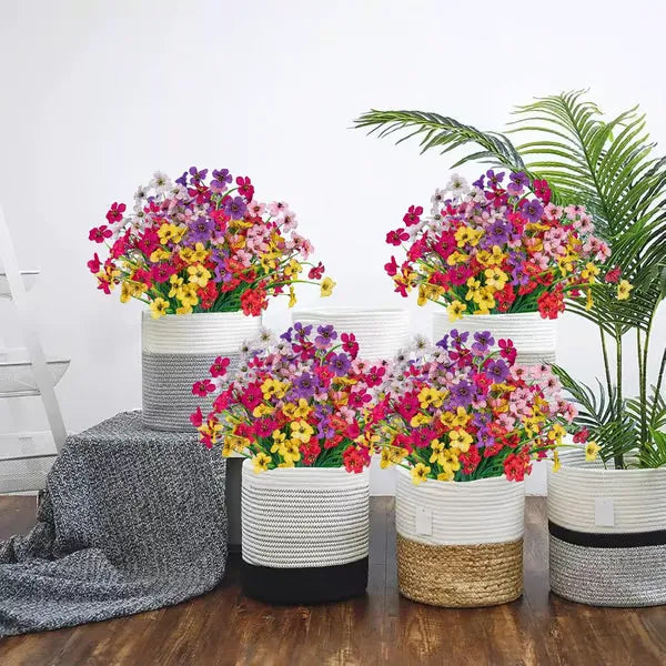 UV-bestandige kunstige blomster – 4-pak