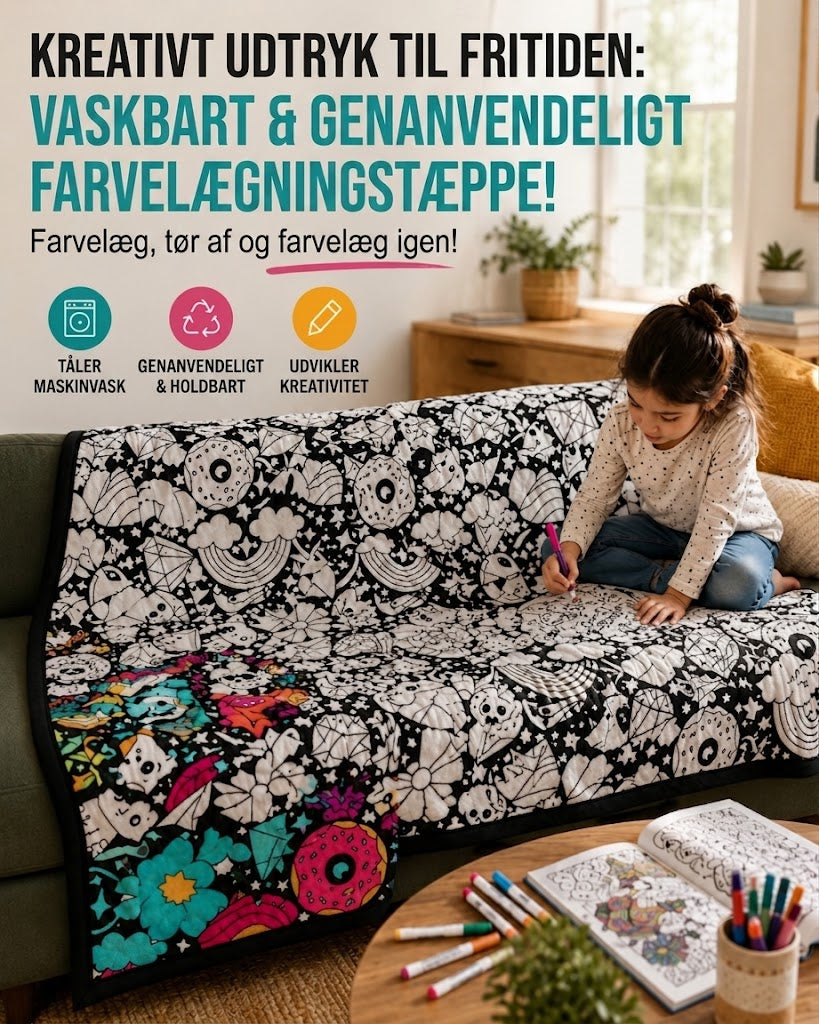 Farverigt og beroligende tæppe til afslapning