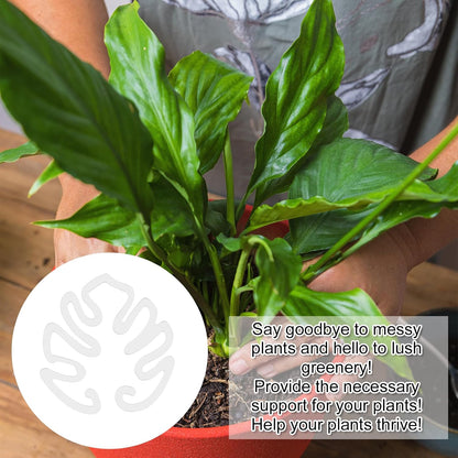 Gennemsigtig planteopsats i akryl, monstera-bladform | Usynlig plantestøtte til indendørs（1 Sæt 5 Stk.）