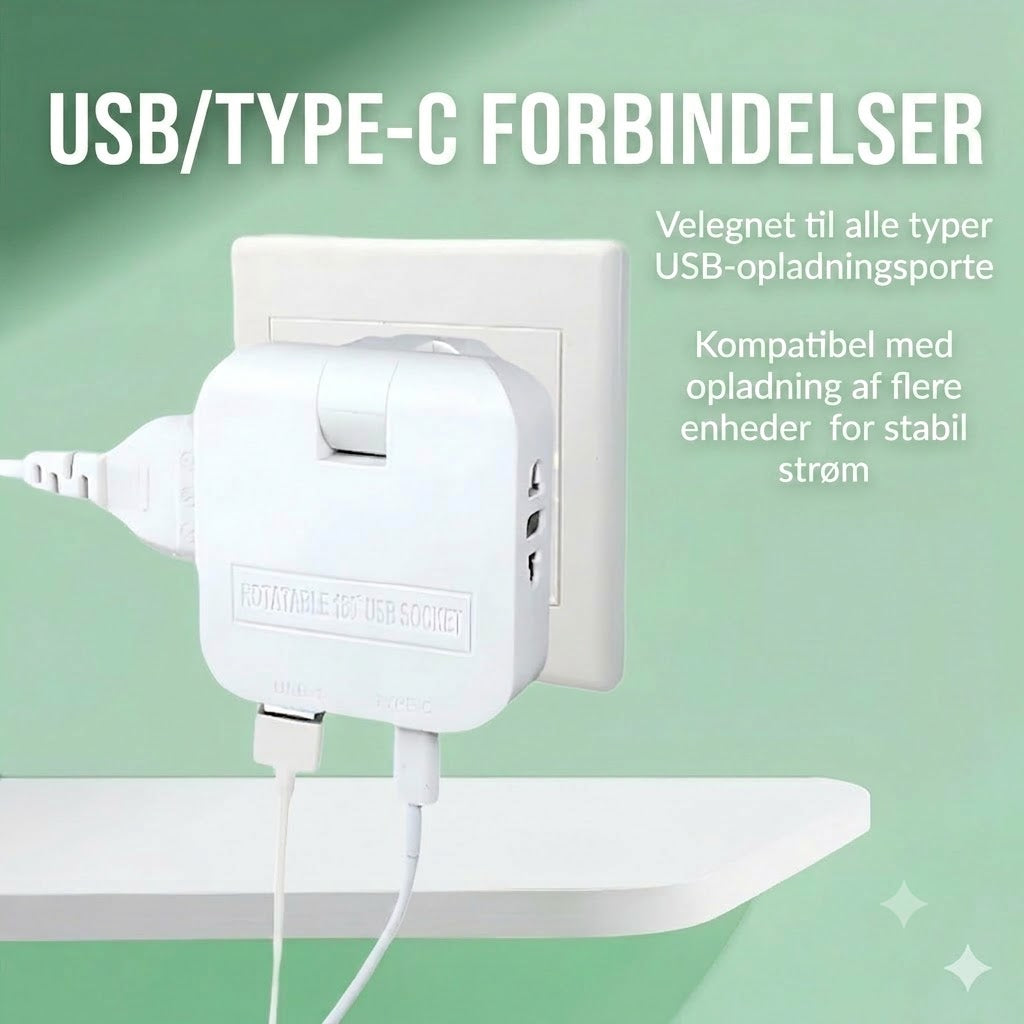🔌 Roterbar stikkontakt – en praktisk løsning til trange rum