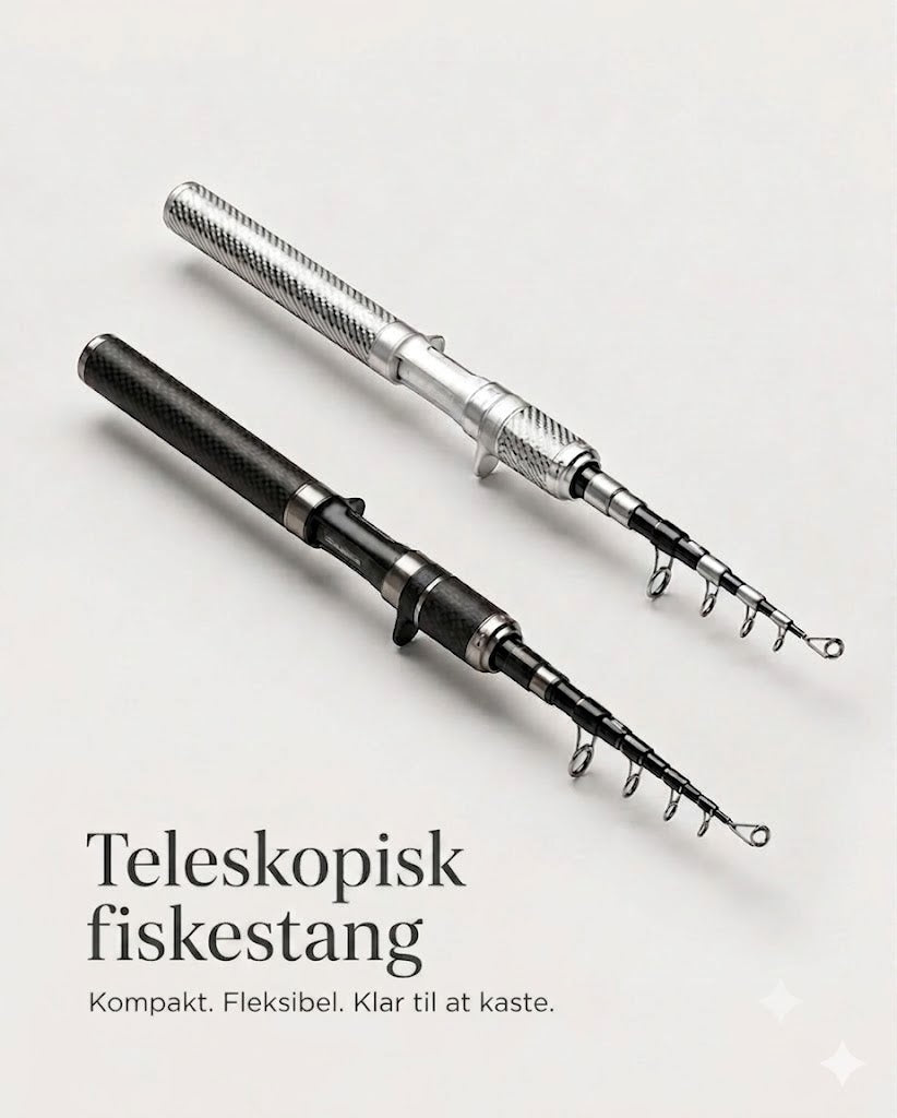Lommefiskestang af kulfiber: teleskopfiskestang