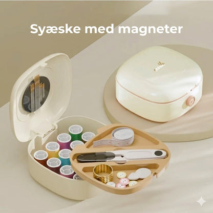 Dobbeltlags magnetisk sysæt – Luksus syæske med tråd og nåle