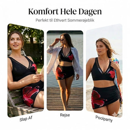 👙🌊 Fiskeformet bikini med bindebånd – justerbar snøre til det ultimative sommerlook