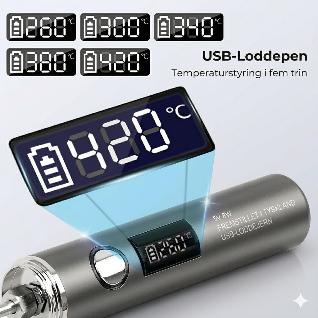 USB-opladelig loddekolbe