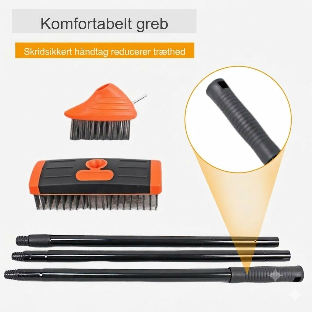 🧹 Fugesæt til fliser — 3-i-1 haveredskab, velegnet til gårdspladser og indkørsler