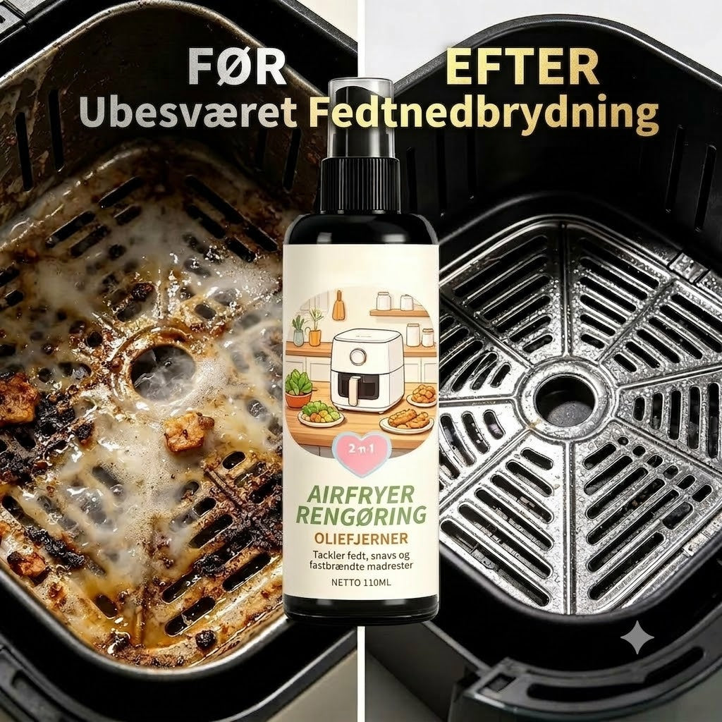 2-i-1 Airfryer-rengøringsmiddel og affedtningsspray