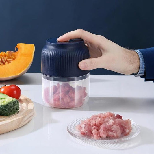 Ledningsfri minihakker – elektrisk foodprocessor til hvidløg og løg – USB-opladning