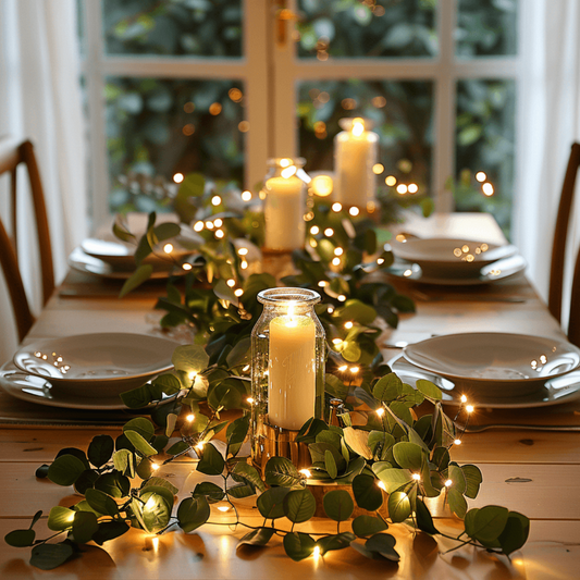 Stemningsfuld olivengren-lyskæde (trådløs)