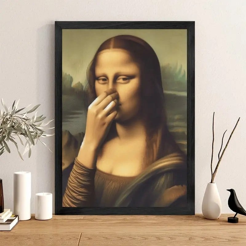 Humoristisk Mona Lisa-lærred