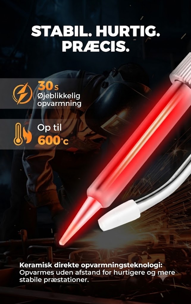 ⚒️ Effektivt 80W loddekolbesæt – 12 dele
