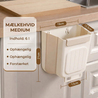 Pladsbesparende sammenklappelig affaldsspand