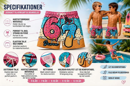 🍦Shorts med is- og donutprint🍩