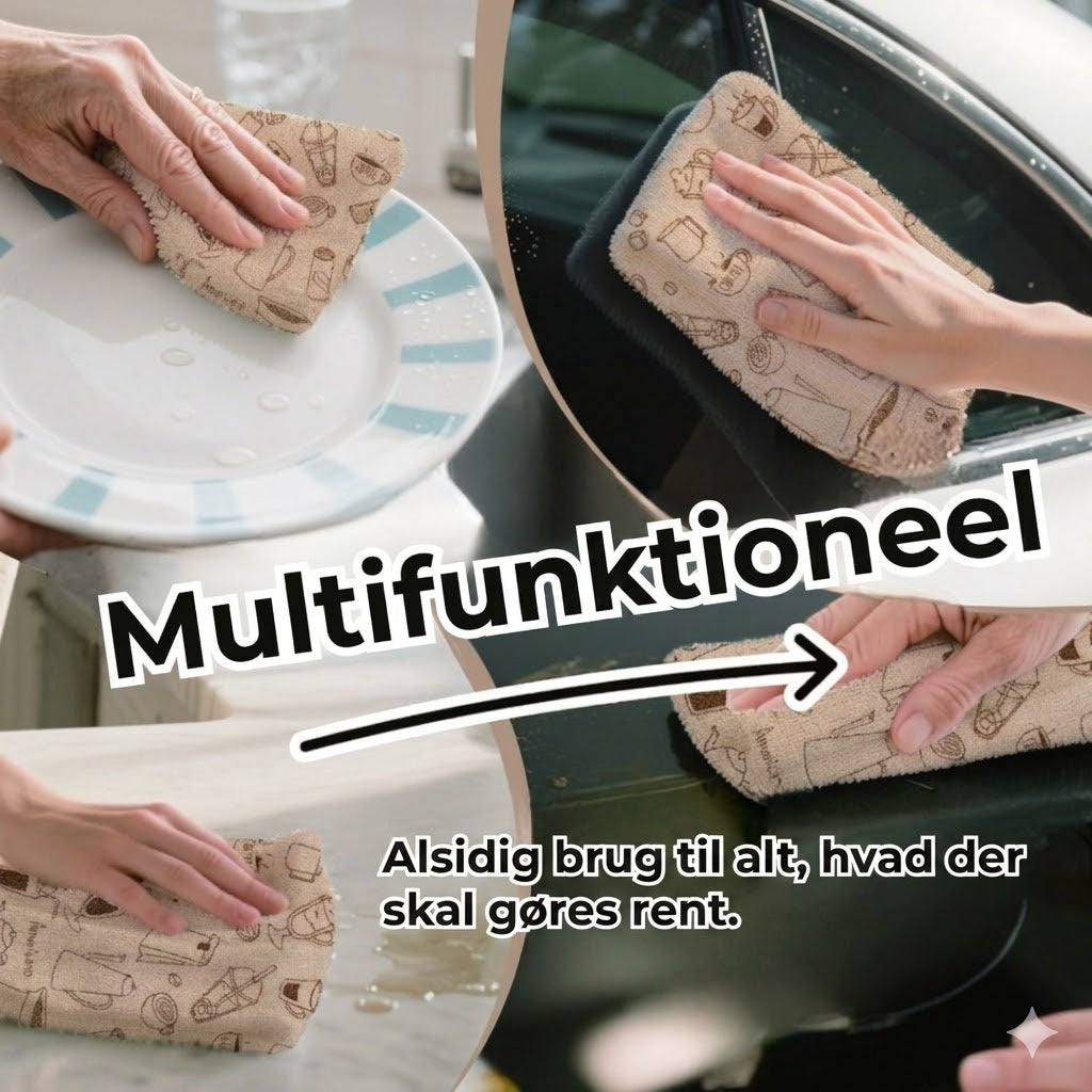 Genanvendelige mikrofiberklude på rulle – Afrivningsbare rengøringsklude