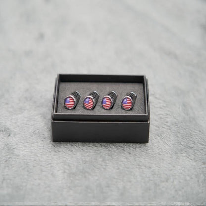 Luksus ventilhættesæt i kulfiberstil – Kulfiberlook – Universel til bil, motorcykel og cykel – Sporty hjulbeskyttelse – [4 stk.]