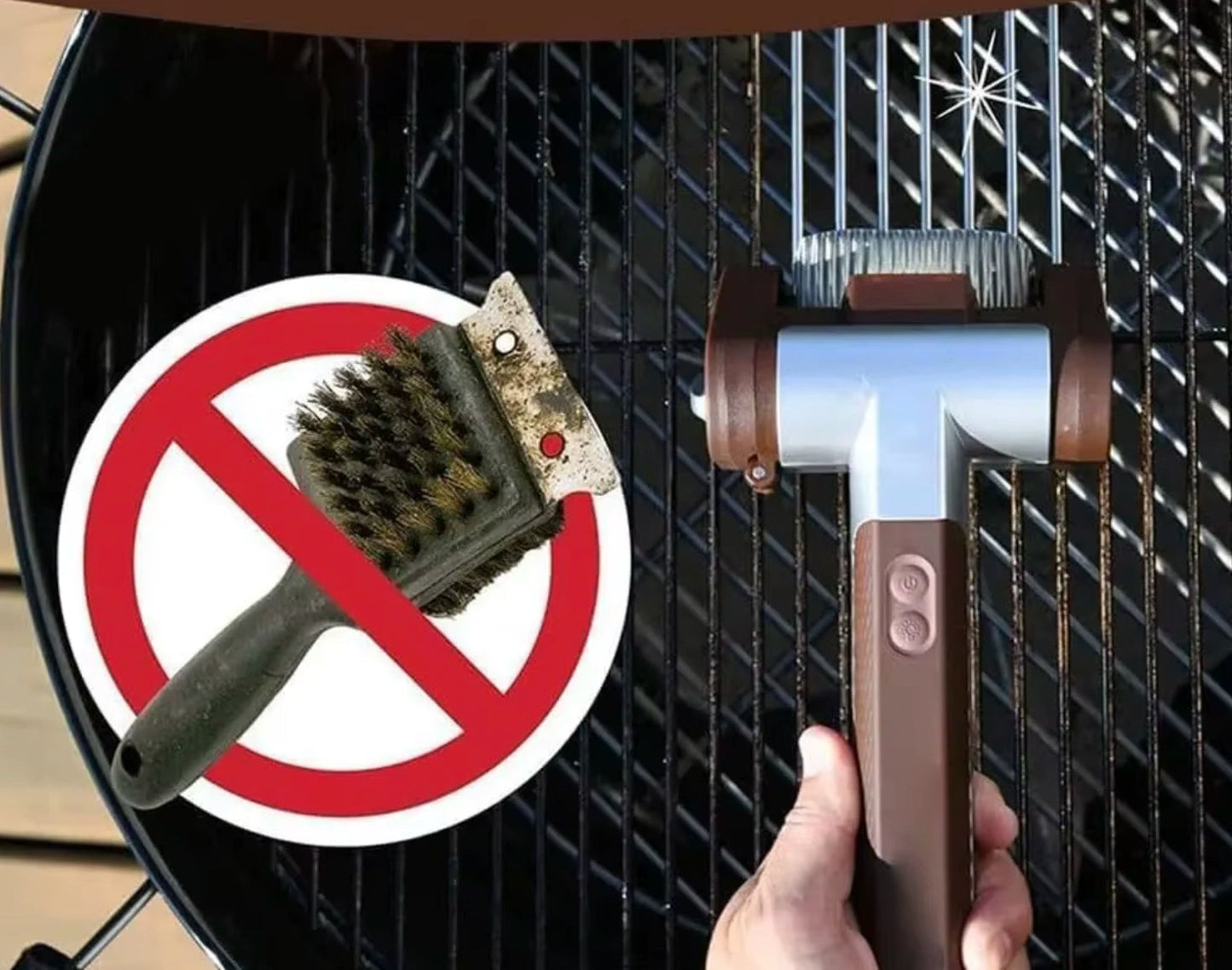 Børsteløs elektrisk grillrenser