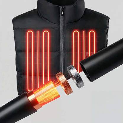 Genopladelig varmevest (med USB-port)