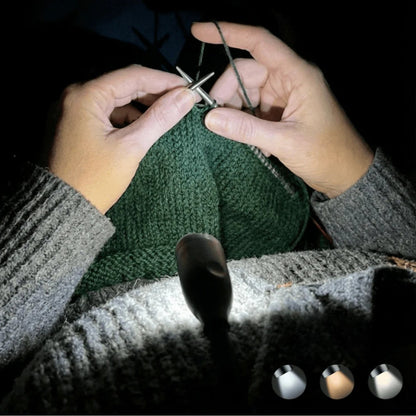 Genopladelig LED-nakkelampe til læsning og strikning (dæmpbar)