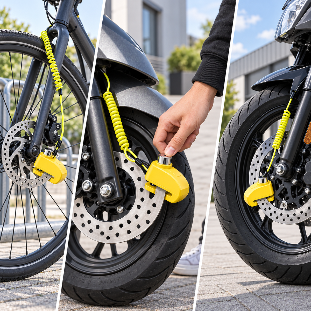 110 dB alarmskivebremselås – Skivebremselås til cykel, knallert og motorcykel
