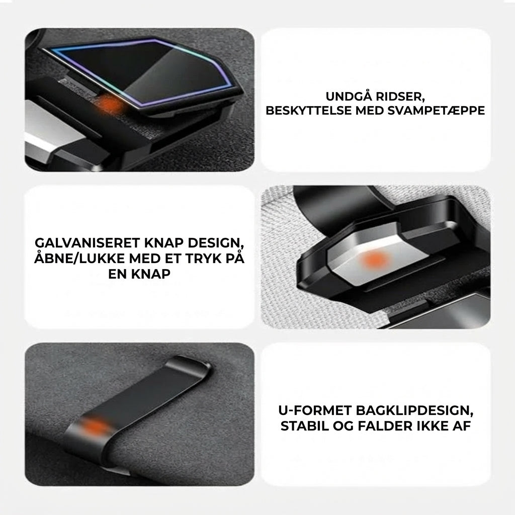 Luksuriøs magnetisk brilleholder til bilen