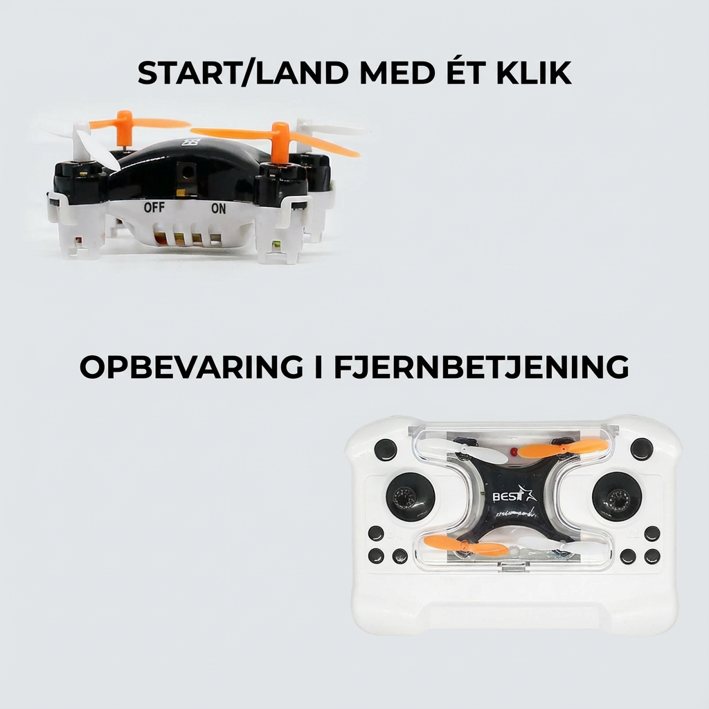 Mini-drone startsæt – lær at flyve nemt