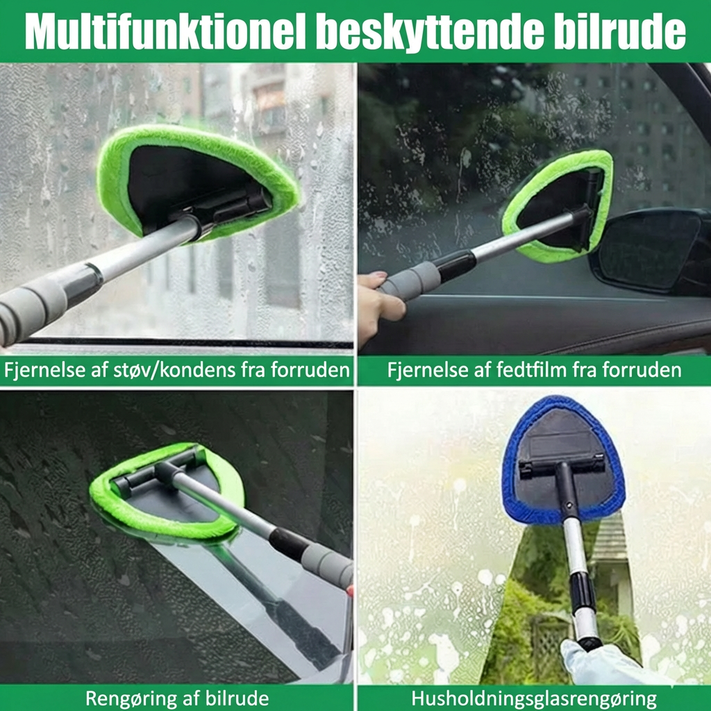 Teleskopisk vinduesskraber sæt – udtrækkeligt håndtag med vasker og skraber