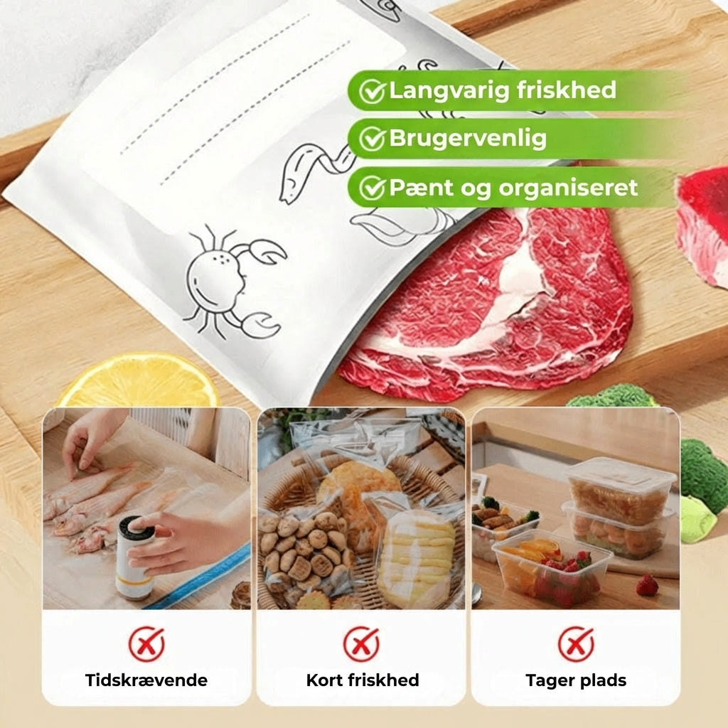 [30 stk.] Genanvendelige tætte aluminiumsfolie-poser