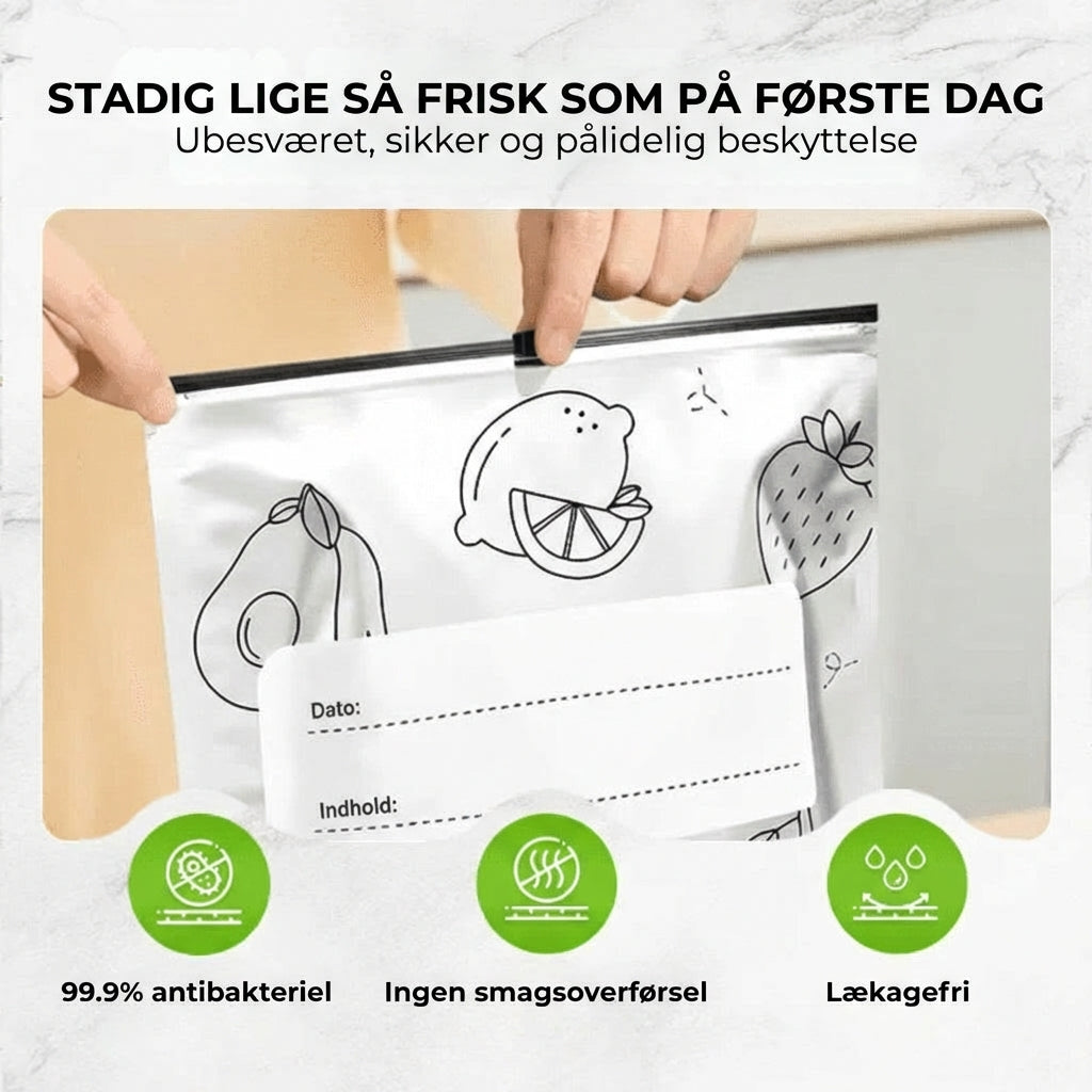 [30 stk.] Genanvendelige tætte aluminiumsfolie-poser