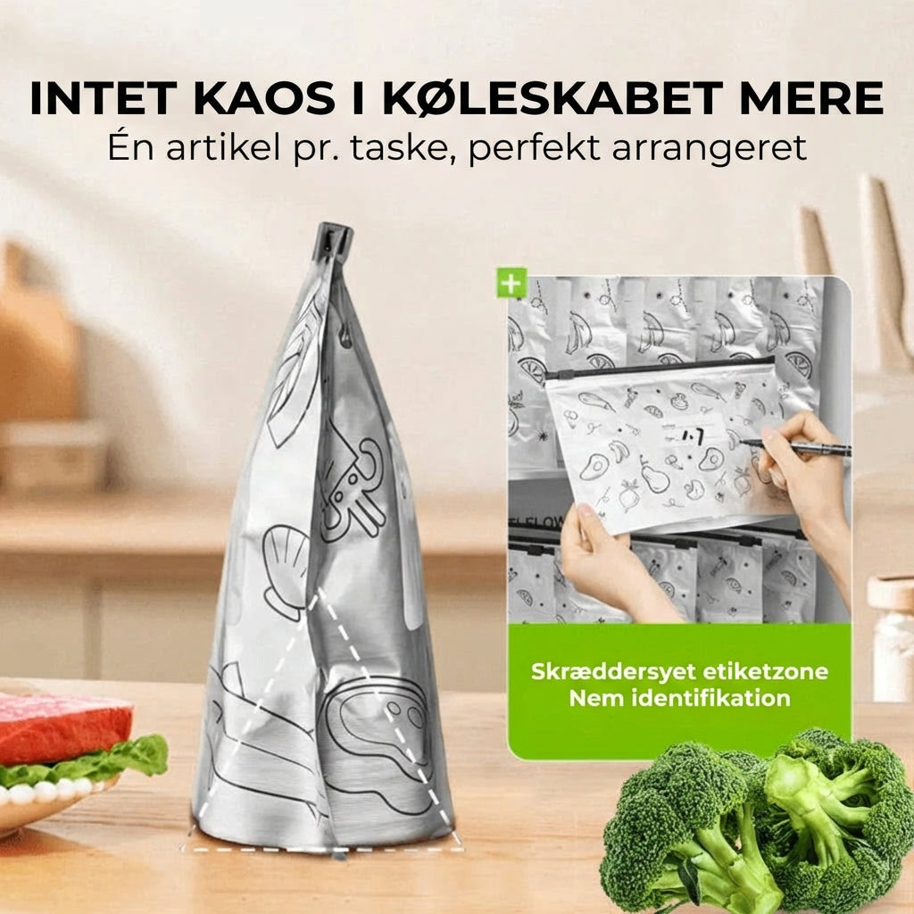 [30 stk.] Genanvendelige tætte aluminiumsfolie-poser