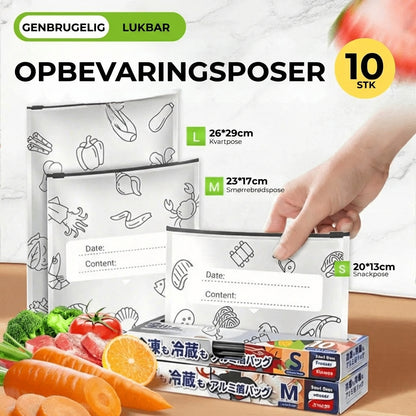 [30 stk.] Genanvendelige tætte aluminiumsfolie-poser