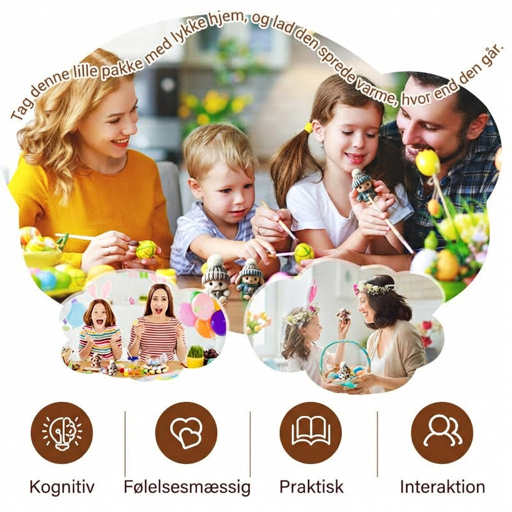 Håndlavet mini-kaninpels legetøj - sjov påskegave og dekoration