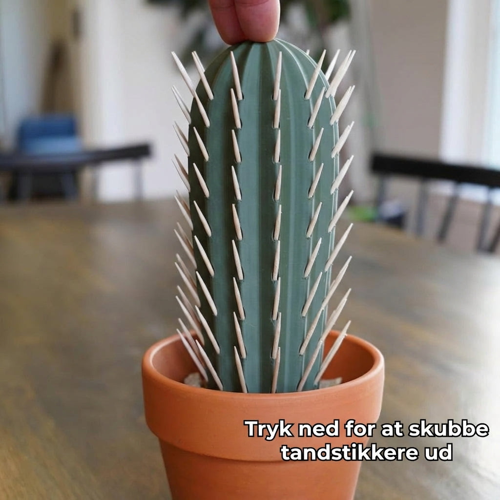 Automatisk tandstik dispenser i kaktus form