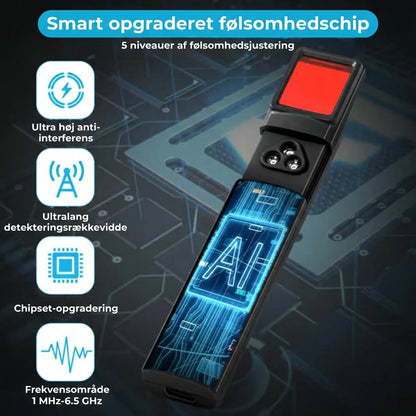 Detektor til skjulte kameraer, GPS-tracker-detektor og RF-signal scanner