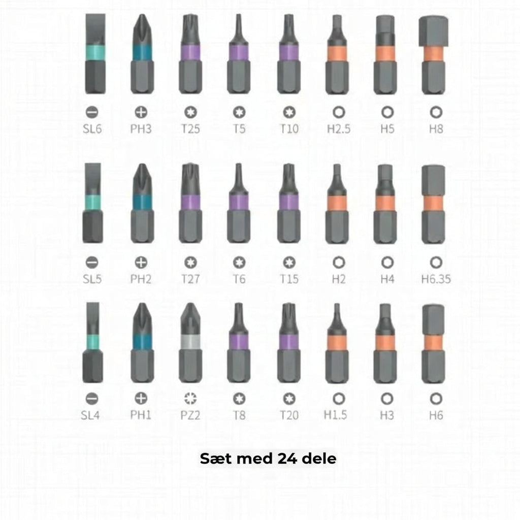 24-i-1 mini-skruetrækkersæt