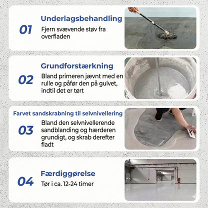 Epoxygulv med marmoreffekt – højglans gulvbelægningssæt (ridsefast og vandtæt)