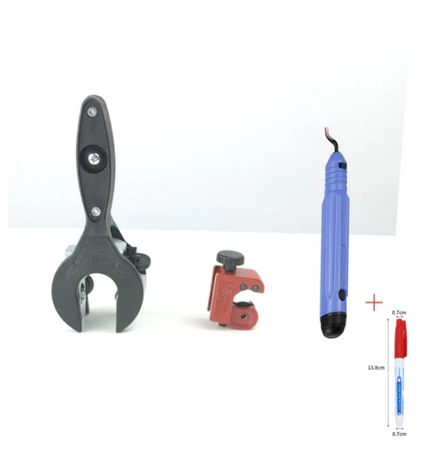 3-delt rørskærer med skralde mekanisme