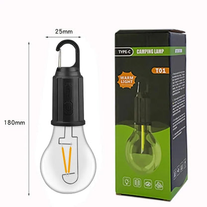 ⛺Genopladelig retro campinglampe med Type-C til ophæng – Hængende udendørs belysning og dekoration💡