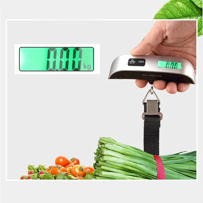 Bærbar bagagevægt med LCD-display