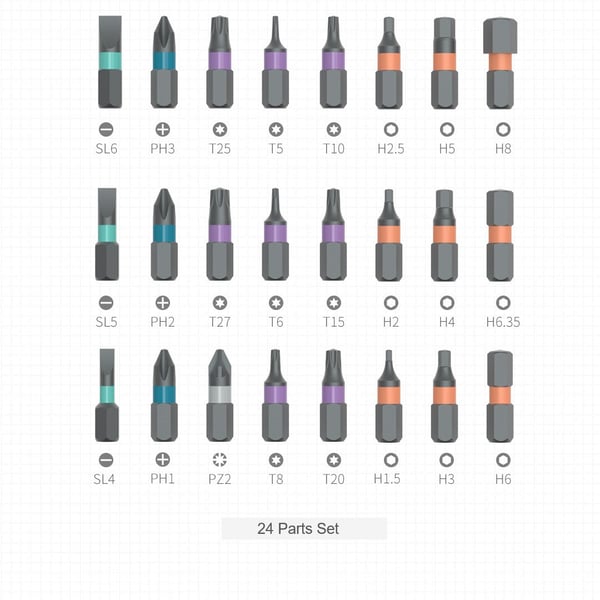 24-i-1 præcisionsskruetrækkersæt
