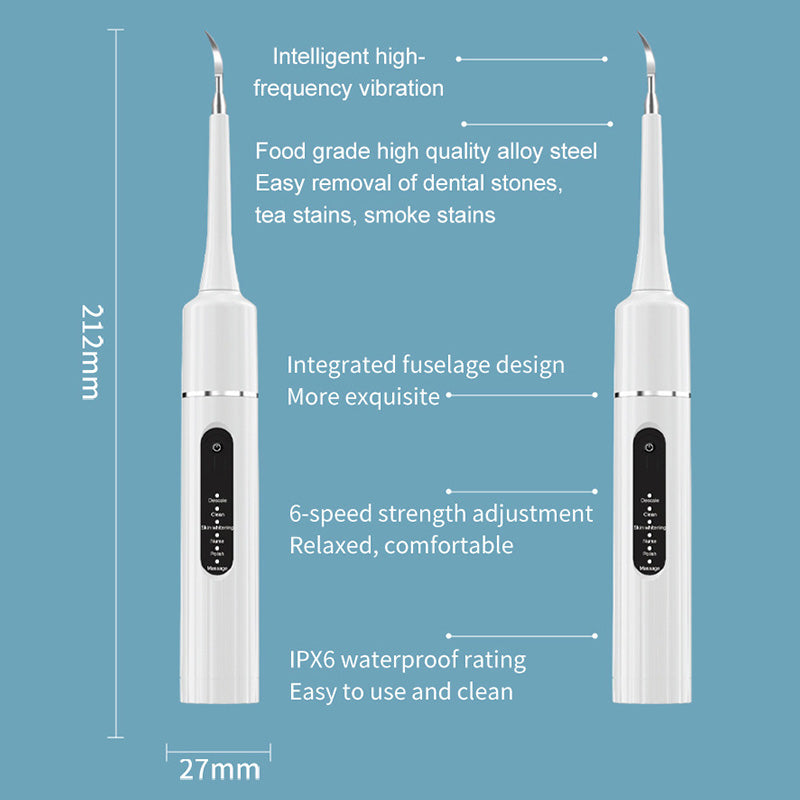 ✨ 5-i-1 Ultralydstandrenser – 6 tilstande med rensehoveder, op til 58 dages batterilevetid 🦷⚡