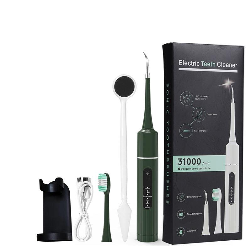 ✨ 5-i-1 Ultralydstandrenser – 6 tilstande med rensehoveder, op til 58 dages batterilevetid 🦷⚡