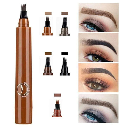 Mikro-præcisions brynpen – vandfast med mikrogaffelspids – naturligt look