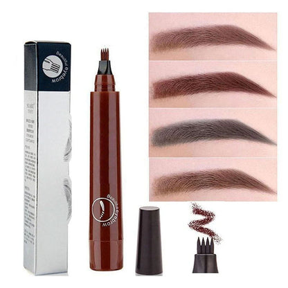 Mikro-præcisions brynpen – vandfast med mikrogaffelspids – naturligt look