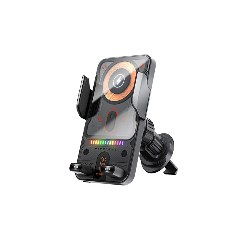 Smart mobilholder til bilen – 15W hurtig trådløs oplader – automatisk klemme og rotation – universel
