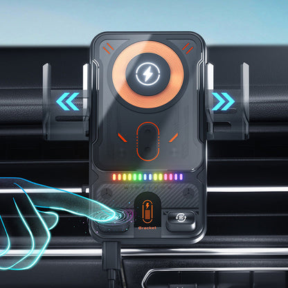 Smart mobilholder til bilen – 15W hurtig trådløs oplader – automatisk klemme og rotation – universel