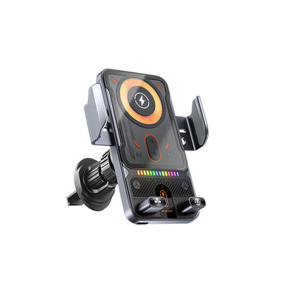 Smart mobilholder til bilen – 15W hurtig trådløs oplader – automatisk klemme og rotation – universel