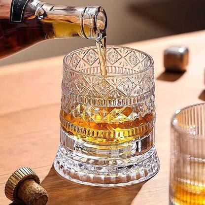 💎🥃 360° roterende whiskyglas – Luksuriøst roterende krystalglas