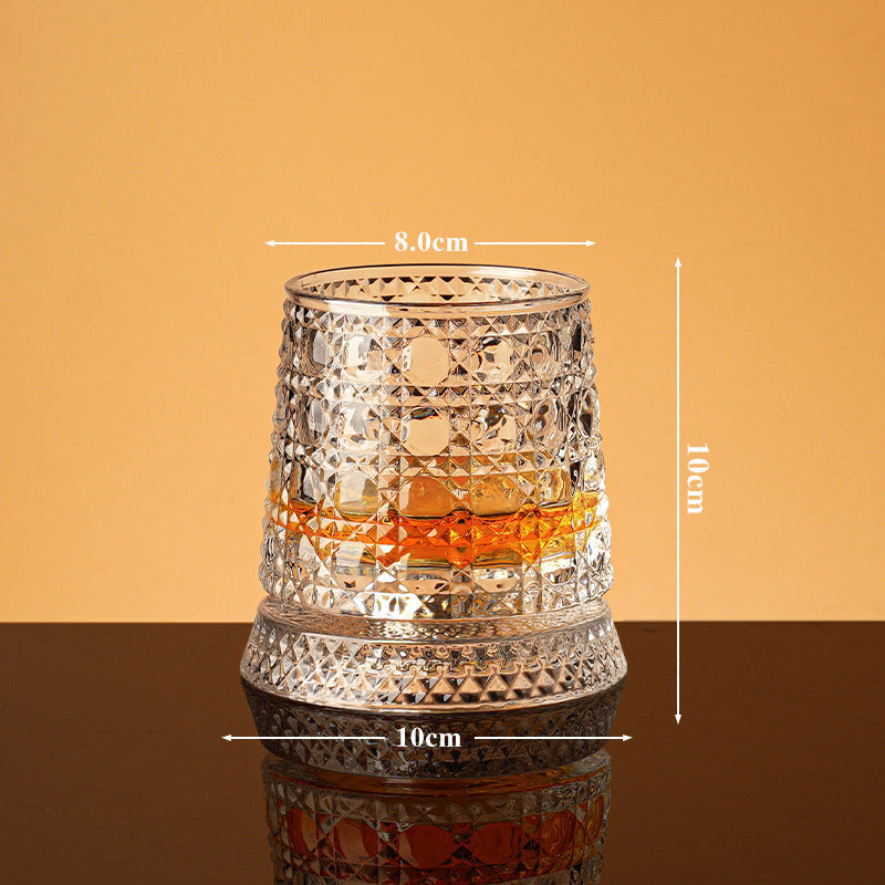 💎🥃 360° roterende whiskyglas – Luksuriøst roterende krystalglas
