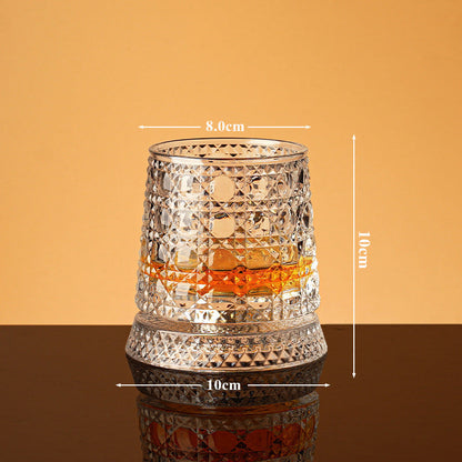 💎🥃 360° roterende whiskyglas – Luksuriøst roterende krystalglas