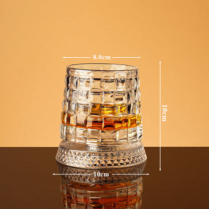 💎🥃 360° roterende whiskyglas – Luksuriøst roterende krystalglas