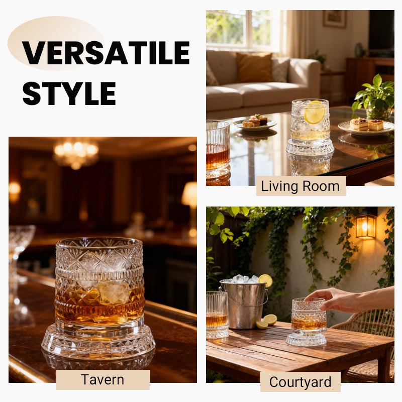 💎🥃 360° roterende whiskyglas – Luksuriøst roterende krystalglas